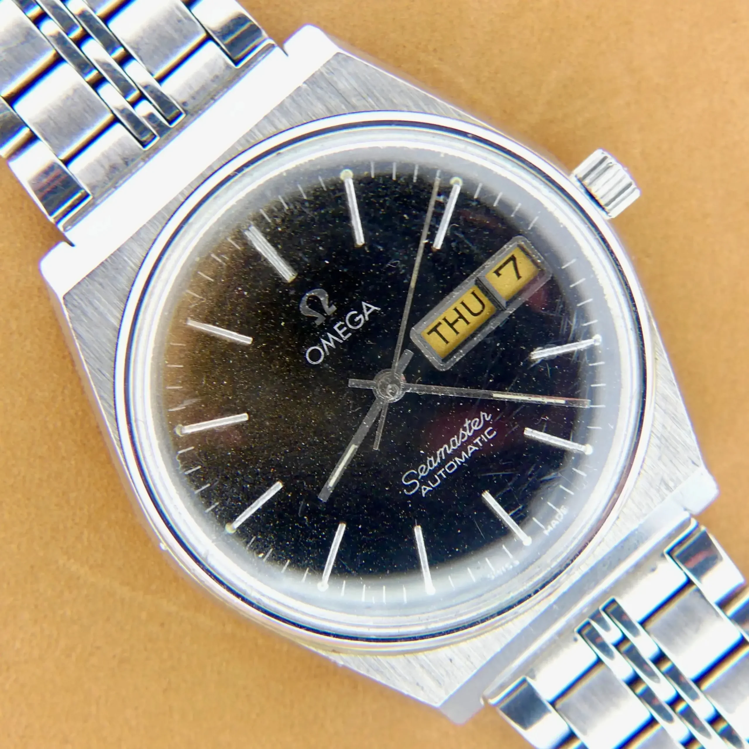 omega seamaster automatic ref 166 210 tropic dial close watch date 924 scaled 1
