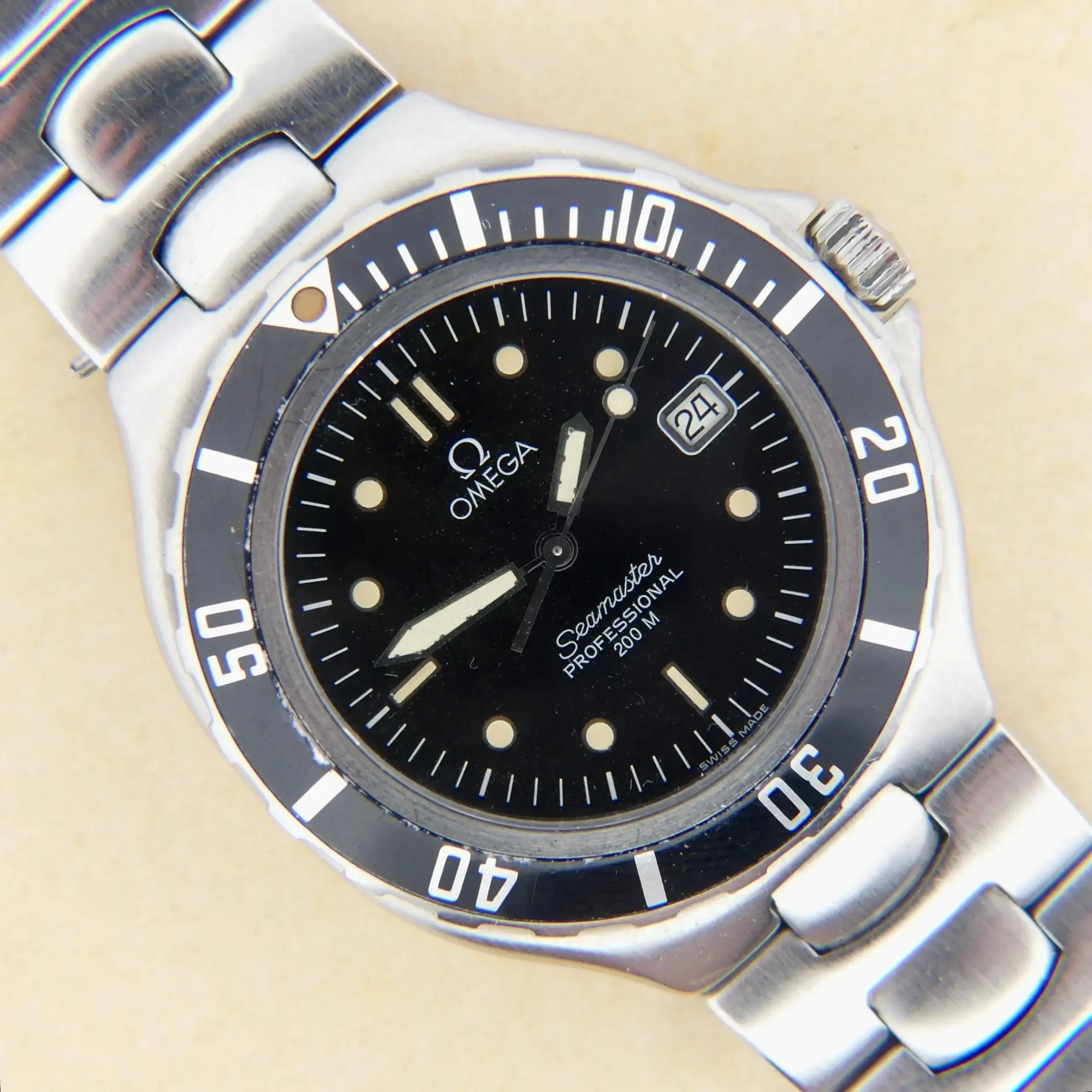 omega seamaster 200m pre bond ref 396 1052 watch black dial 136 scaled 1