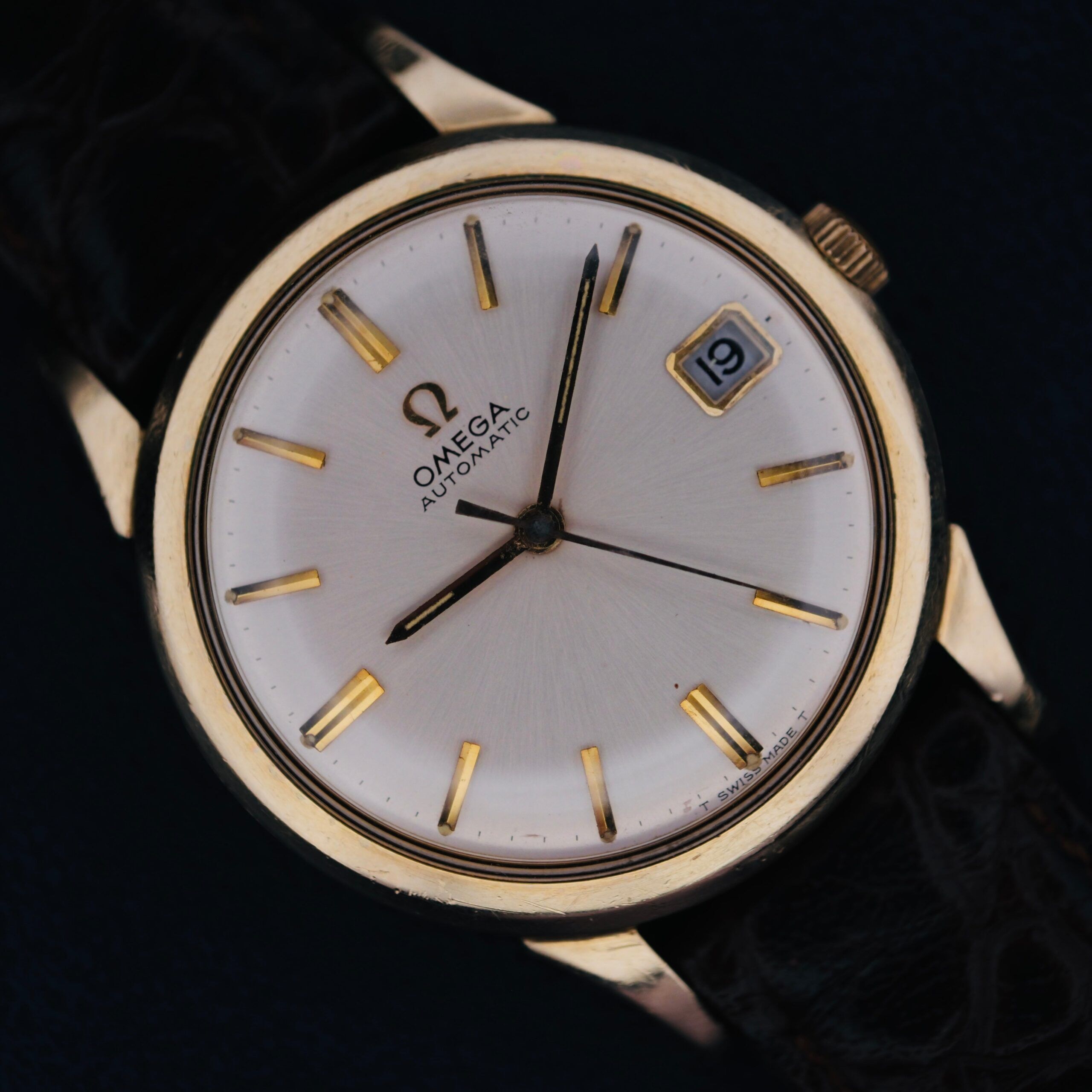 1966 omega automatic date cal 563 omega watch gold 106 scaled 1